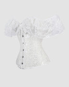 1950s 12 Boned Cotton Jacquard Lace Corset