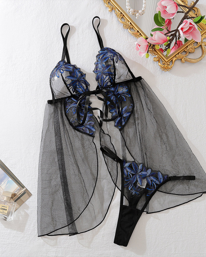 Mesh Lace See-through No-Take-Off Nightdress