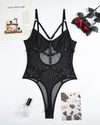Mesh Strappy See-Through Bodysuit