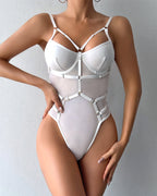 Mesh Strappy See-Through Bodysuit