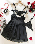 Transparent Cupless Suspender Nightdress