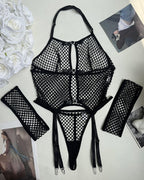 Fishnet See-Through Bra Sets