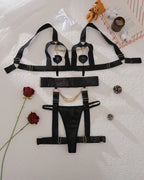 Metal Chain Hollow Bra Panty Set