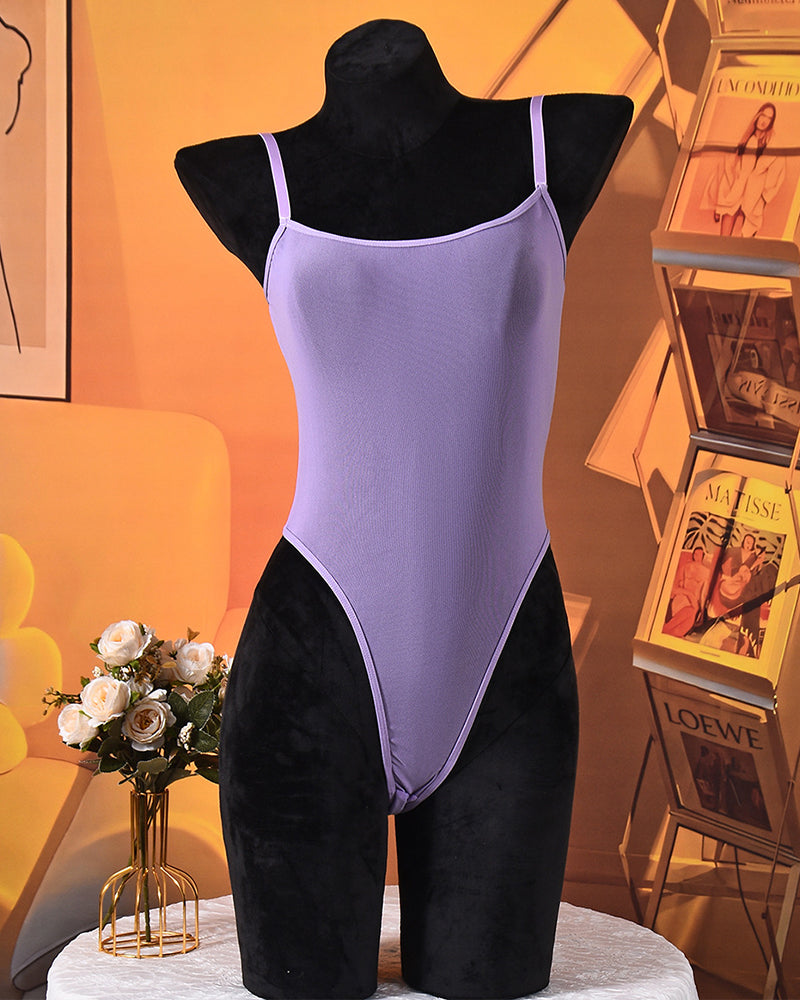 Women's Sheer Mesh Bodysuit â€?Sexy High-Cut Lingerie