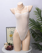 Sheer Mesh Bodysuit ¡§C Sexy High-Cut Lingerie