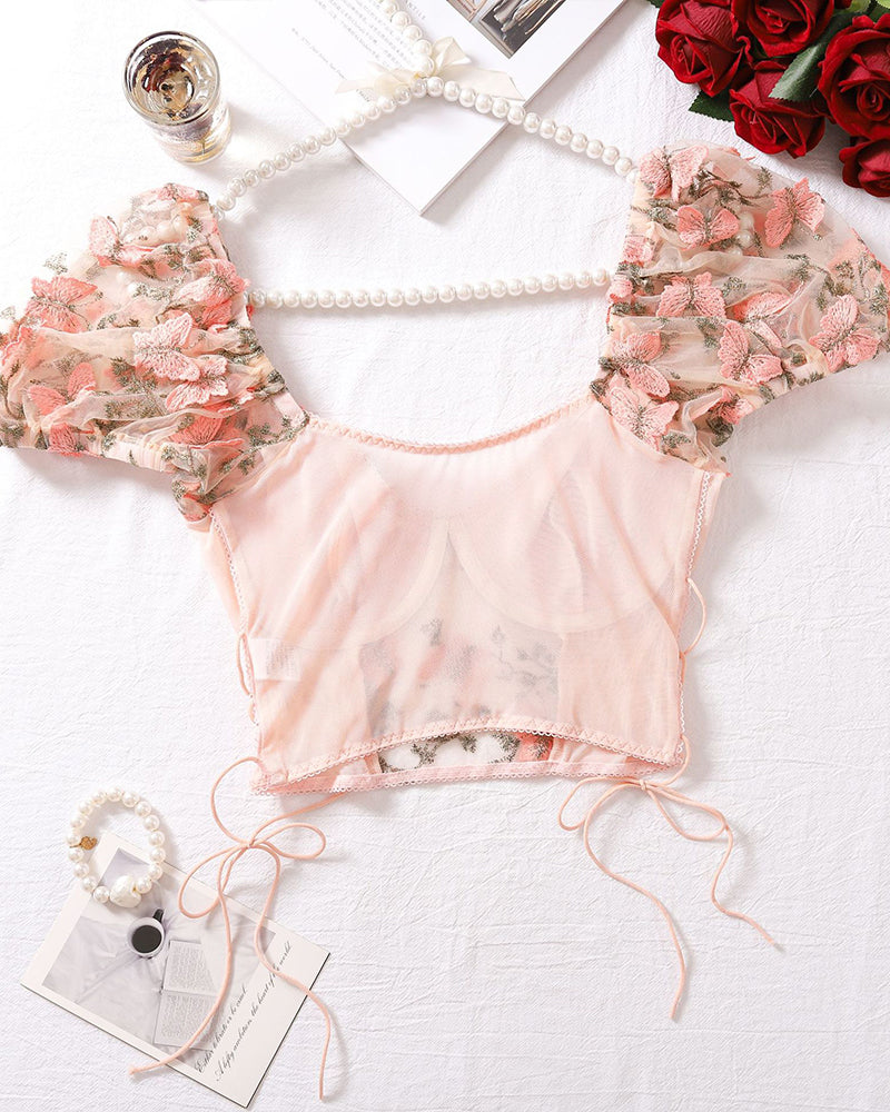 Embroidery 2-Piece Bra Panty Sets