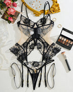 Cross Waist Corsets Lingerie Sets