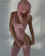 Mesh Sheer Bodysuits with Stockings