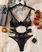 Hollow Mesh Sheer Push Up Bodysuits