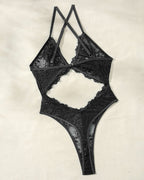 Cross With Backless Hollow Bodysuits