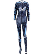 [88-165lb} Zipper Crotchless Spider Stocking Bodysuit