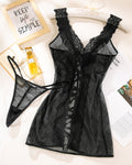Deep V Neck Backless Lace-up Slip Dress