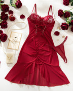 Ruffle Sheer Bodycon Mesh Lace Floral Dress
