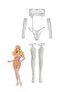 Mesh Sheer Body Set+Gloves+Stockings
