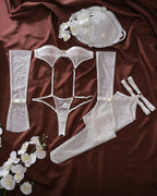 Mesh Sheer Body Set+Gloves+Stockings