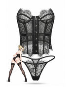 Fishbone Corset Top with Panty Set