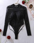Mesh Sheer Hollow out Bodysuit
