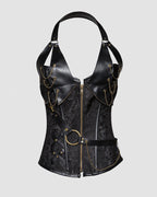 Lace-up 4 Steel Bone Leather Corset