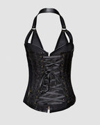 Lace-up 4 Steel Bone Leather Corset