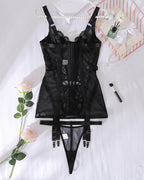 Lace Suspenders Body Shaping Set