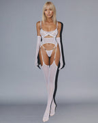 Mesh Shaping Body Corset with Gloves & Stockings