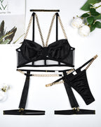 Choker Push Up Garter Belts Lingerie Set