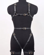 PU Leather Chain Belts Full Body Bondage