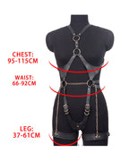 PU Leather Chain Belts Full Body Bondage