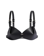 Leather Bondage Bra and Thong Set