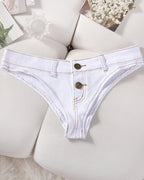 Women?¡¥s Denim Thong Low Rise Panties