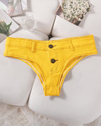 Women?¡¥s Denim Thong Low Rise Panties
