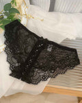 ?Flash Sale-Floral Lace Crisscross Panties Lace Up Briefs Lingerie