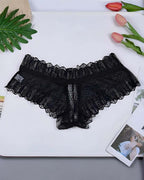 ?Flash Sale-Plus Size Floral Lace Crisscross Panties