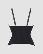 Leopard Print Heart Cutout Corset Top - Spaghetti Strap Bustier Lingerie