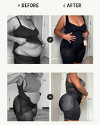 Front Zipper Shapewear Bodysuit - Tummy Control Butt Lift Body Shaper