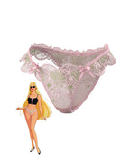 ?Flash Sale-Floral Lace Ruffle Cheeky Panties with Bows
