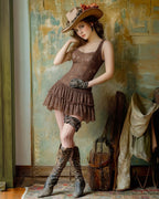 Lace Ruffled Tutu Sexy Gothic Lolita Mini Dress Lingerie