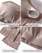 Strapless Side Hook Bandeau Bra Seamless Padded Tube Bra