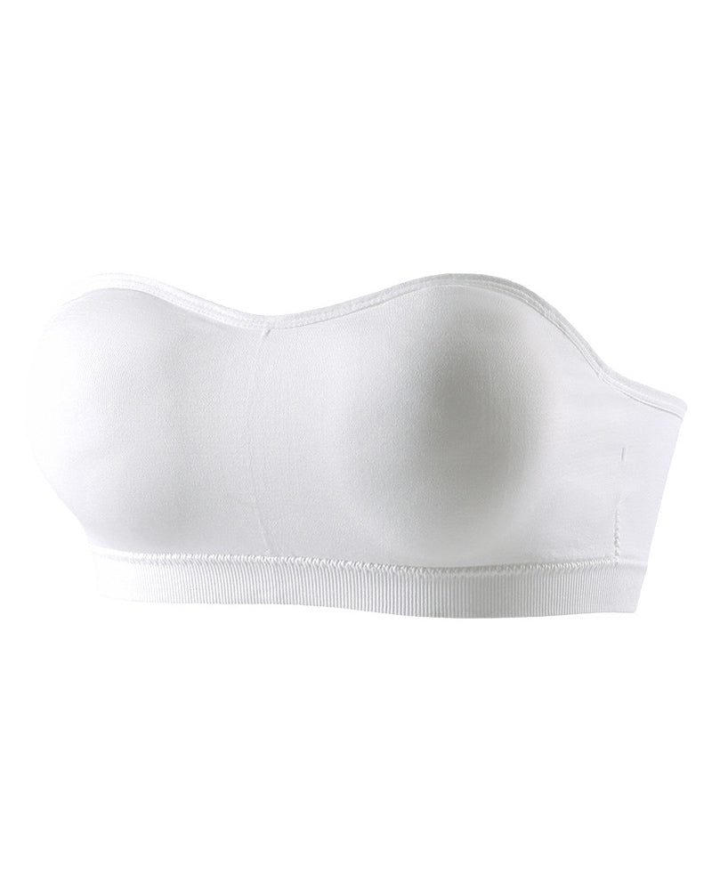 Strapless Side Hook Bandeau Bra Seamless Padded Tube Bra