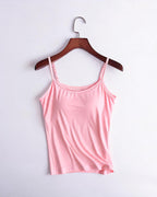 Built-In Bra Spaghetti Strap Tank Top
