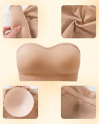 Strapless Bandeau Bra with Removable Pads