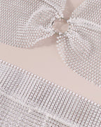 Rhinestone Fringe Lingerie Set - Sexy O-Ring Halter Crop Top & Tassel Mini Skirt