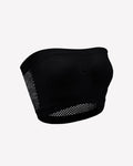 Mesh Panel Strapless Bandeau Bra