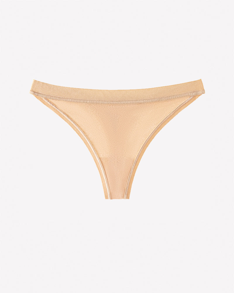 100% Cotton Thong Panties - Low Rise Seamless Underwear