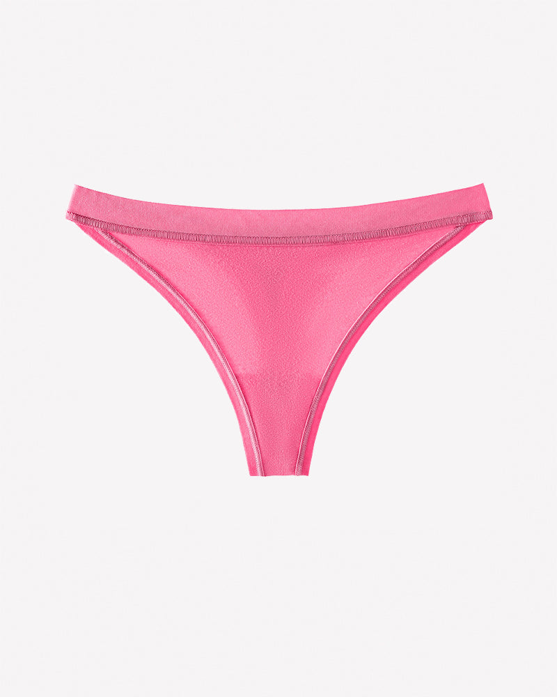 100% Cotton Thong Panties - Low Rise Seamless Underwear