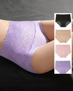 High Waisted Lace Panties Full Coverage Floral Lace Briefs