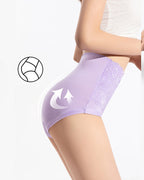 High Waisted Lace Panties Full Coverage Floral Lace Briefs