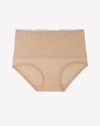 High Waisted Lace Panties Full Coverage Floral Lace Briefs