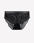 Striped Waist Floral Lace Panties - Sexy Sheer High Stretch Briefs