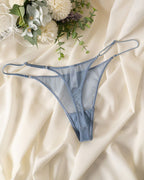 Sheer Mesh Double Strap Thong - Sexy Low Rise Lingerie Panties